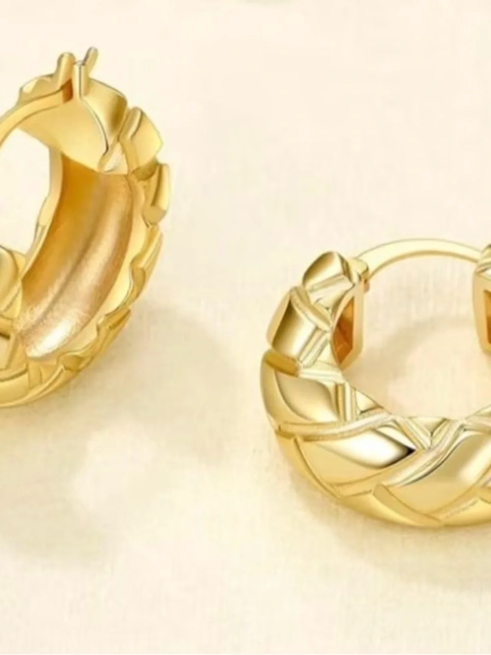 Braided middle Eastern vintage Gold Hoop Earrings for Women